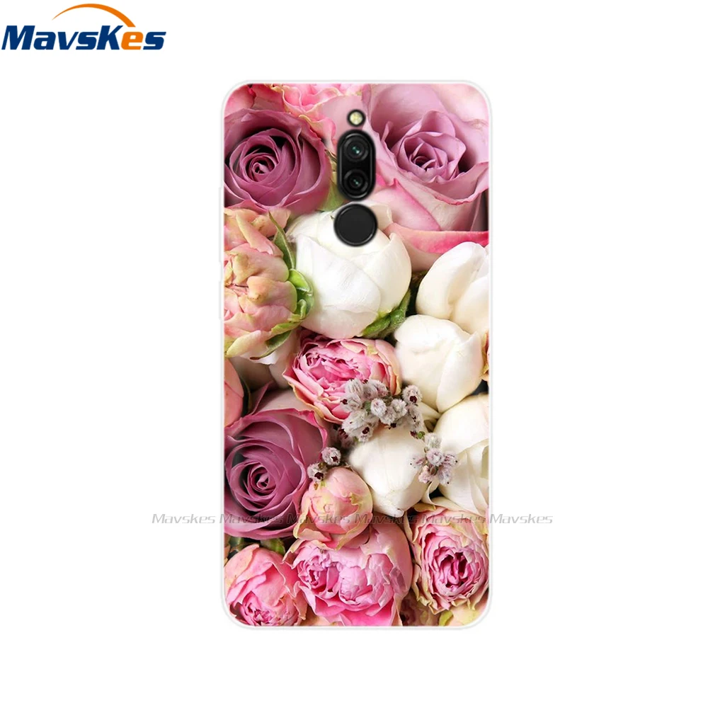 xiaomi leather case custom Phone Case For Xiaomi Redmi 8 Cover 6.22" Silicone Soft Flower Cover For Xiaomi Redmi 8 Case Redmi8 TPU Coque Phone Case Redmi 8 xiaomi leather case hard Cases For Xiaomi