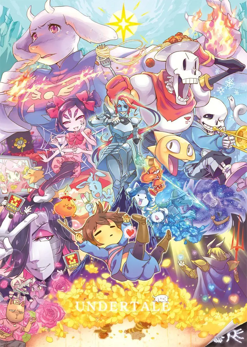 Anime Undertale Sans Poster Game Skeleton Cute Girl Poster Painting Wall Art Decoration Bar Kawaii Room Decor Canvas Poster Painting Calligraphy Aliexpress