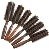 6 Types Straight Twill Hair Comb Natural Boar Bristle Rolling Brush Round Barrel Blowing Curling DIY Hairdressing Styling Tool ► Photo 2/6