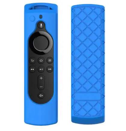 JKING для Amazon Fire tv Stick 4K tv Stick дистанционный силиконовый чехол защитный чехол кожа D.19 - Цвет: Синий