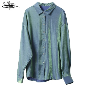 

2019 New Plus Size Long Sleeve Solid Women Blouse Tops OL Casual Loose Soft Cardigan Blouse Women Shirt Chemisier Femme 6855 50