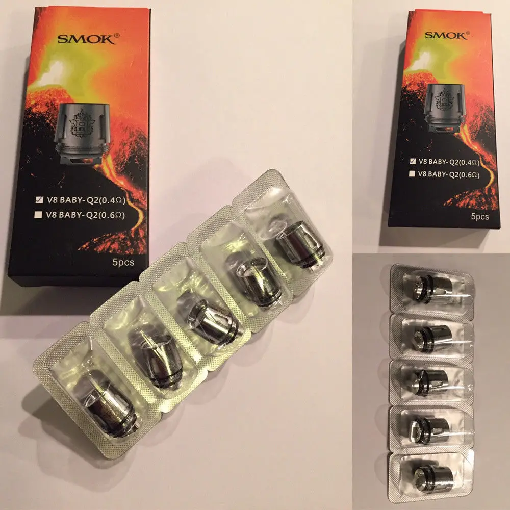 5 шт. Replacment V8 Q2-0.4ohm для TFV8 Baby Beast Tank Coil Head
