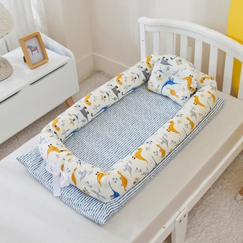 

Baby Nest Bed Portable Crib Travel Bed Infant Cotton Washable Baby Bed for Newborn Travel Crib Comfortable Safe YHM002