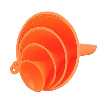 

4pcs Eco-friendly Home Car Refueling Tool Oblique Mouth Portable Funnel Durable Plastic