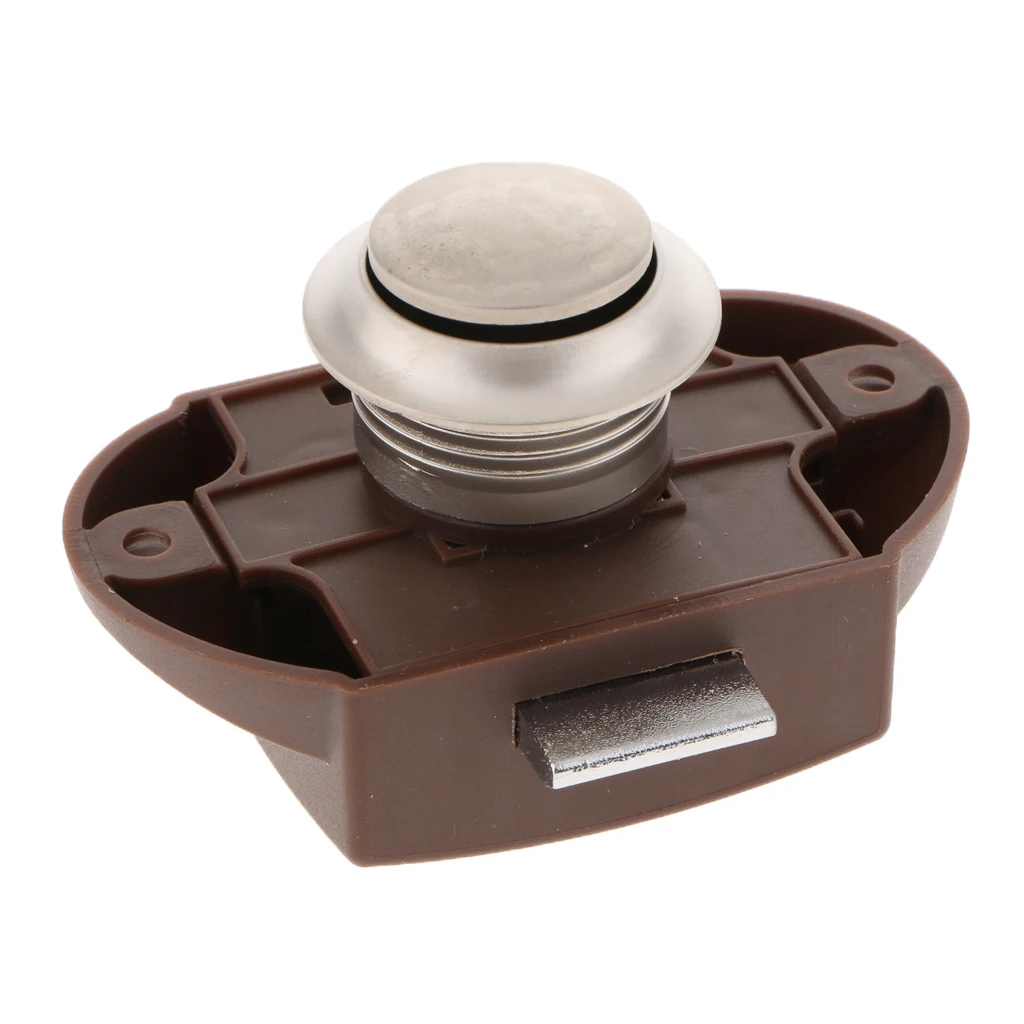 4 pack Brand New And High Quality Push Button Catch Lock Knob Latch Cupboard Camper RV Motorhome Cabinet Easy To Installtion