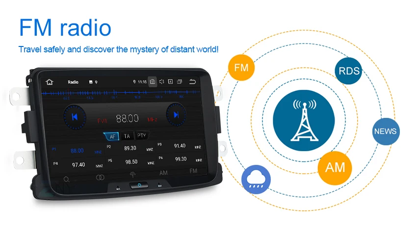Top 8" IPS CarPlay Android 9.0 Car Stereo GPS For Renault Duster Dacia Sandero Logan Lodgy Captur Radio Navigation DSP Audio Video 12