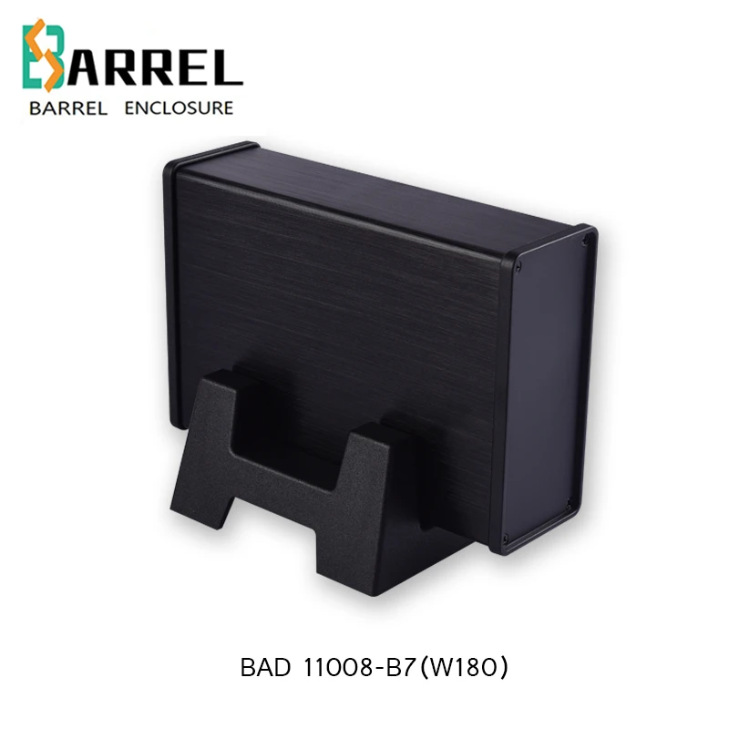 B7-Black 180*124*54,5 мм алюминиевый корпус для электронного проекта diy Блок питания корпус блока управления процессором распределительная розетка распределительная коробка - Цвет: B7-Black