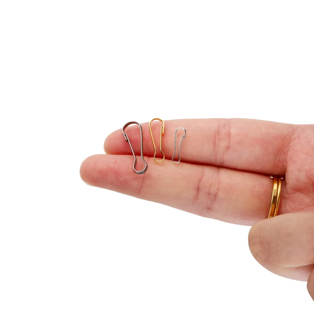 100 teile/los Snap Frühling Clip Haken Ringe Schnalle Zipper Hängen Schnalle Anschlüsse Für DIY Schmuck Machen Liefert Zubehör – Detail 4
