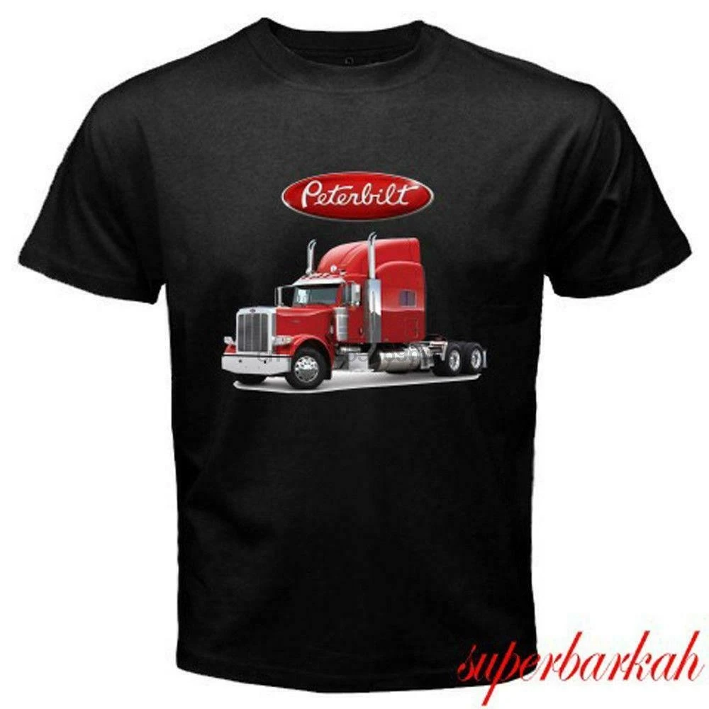 Новинка PETERBILT грузовик Дальнобойщик мужские черные размер S-3XL США футболка EN1 | Отзывы и видеообзор -4000363063494