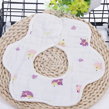 

6-Layer Cartoon Printed Bib Cotton Burp Cloth Baby Cartoon Cloth Bib Newborn Baby Boy Infant Girl Toddler Baby Bib