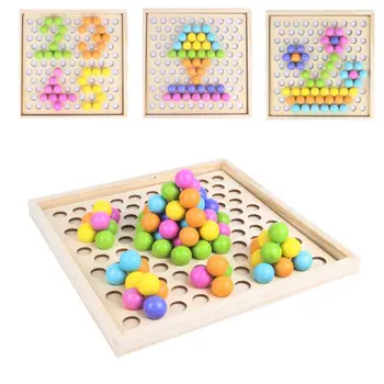 

Kids Clip Beads Puzzle Board Toys Hands Brain Memory Training Aids For Children E65D