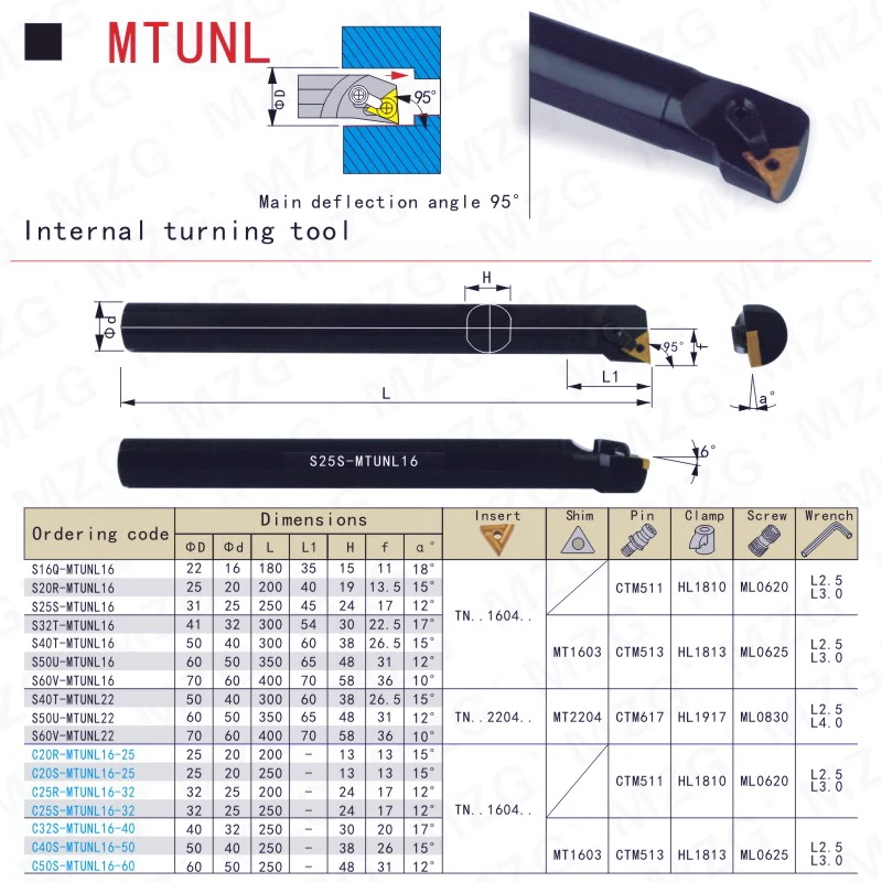 Mocask MTUNL внутренние держатели инструментов S16Q-MTUNL16 токарный Карбид с ЧПУ Вставки Расточные резцы внутреннее отверстие токарные инструменты