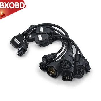 

CDP TCS car and truck cables full set 8pcs obdII OBD2 cable truck car leads for multidiag pro mvd scanner OBD 2 dignostic tool