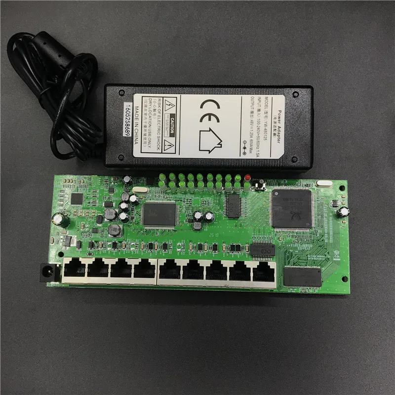 OEM 9 портовый POE роутер модуль производитель t Полный гигабит 10/100/1000M POE 48V2A роутер модули OEM проводной роутер модуль