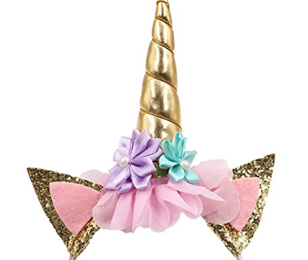 

Unicorn Headband Flower Child Headdress Cute Decoration Magic Child Girl Headdress Perfect Role Playing Decoration