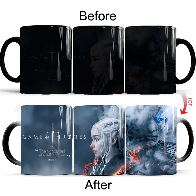 

New 350mL Game Of Thrones Mugs Tribal Totem Mug Color Changing Magic Mugs Cup Tea Coffee Mug Cup Creative Children Gifts
