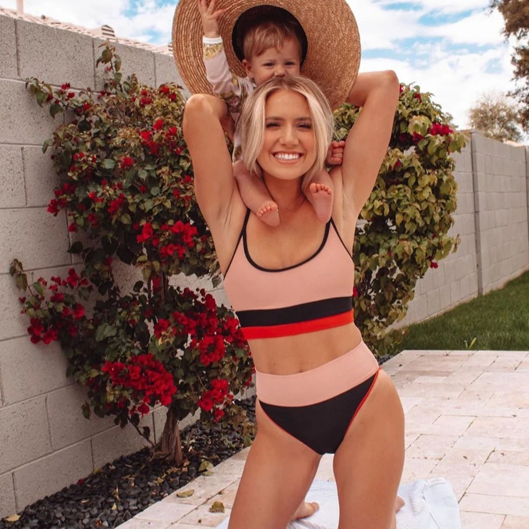

2022 New Arrival Bikini Set Sexy Striped Swimsuit Summer Beach Bathing Suit for Mujer High Waist Feminine Swimwear S~XXL