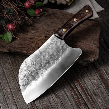 

Sharp Traditional Handmade Forged Kitchen Knife Slicing Knife Hammer Stainless Steel Manganese Steel Wooden Handle Chef's Knife