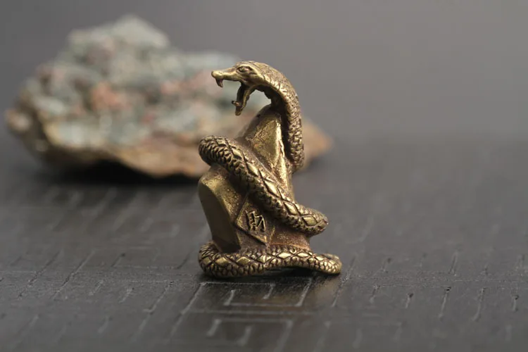 Pure Copper Snake Statue Desktop Decorations (7)