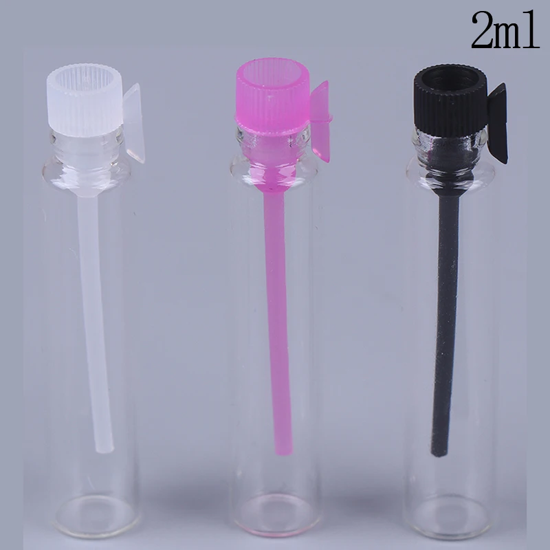 10pcs/Lot 2ml Travel Perfume Glass Bottle For Essential Oils Empty Bottles Portable