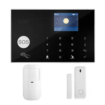 

2.4in TFT 4G WiFi APP Remote Control Burglar Alarm Support for Alexa for Home 100-240V Remote Control Alarm