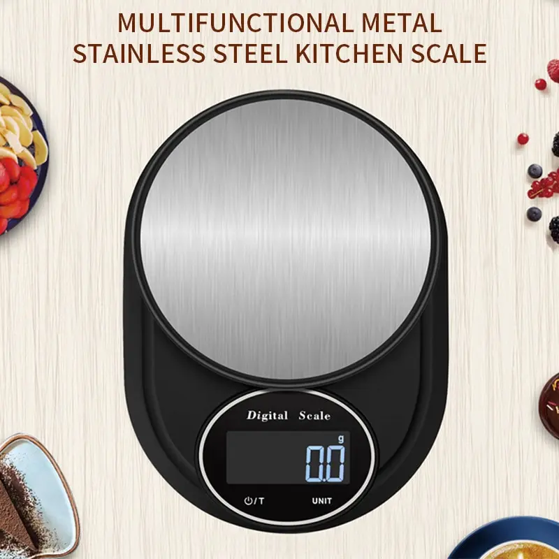 

LCD Digital Kitchen Scale With Tare Function Multifunction Electronic Food Weight Scale Portable Measuring Tools Baking Scale