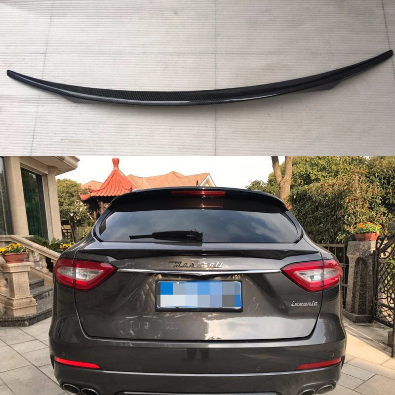 Углеродное волокно задняя губа Средний спойлер козырек окна для Maserati Levante S Sport utile 4 двери хэтчбек