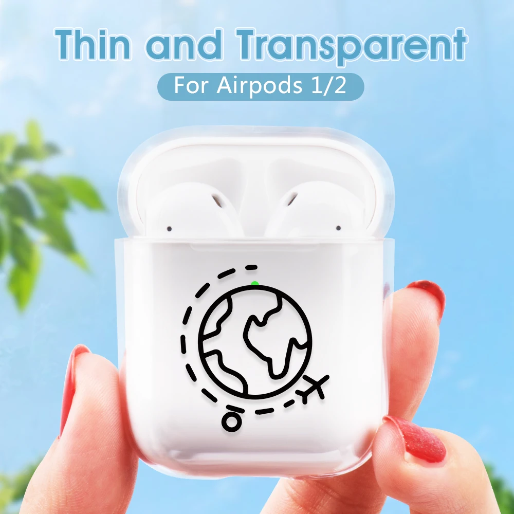 Прозрачный чехол для AirPods 2 Bluetooth наушники чехол для Air Pod 1 2 для AirPods Coque противоударный защитный чехол