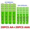 AA rechargeable AA 1.5V 3800mah - 1.5V AAA 3000mAh alkaline battery flashlight toy watch MP3 player, free delivery