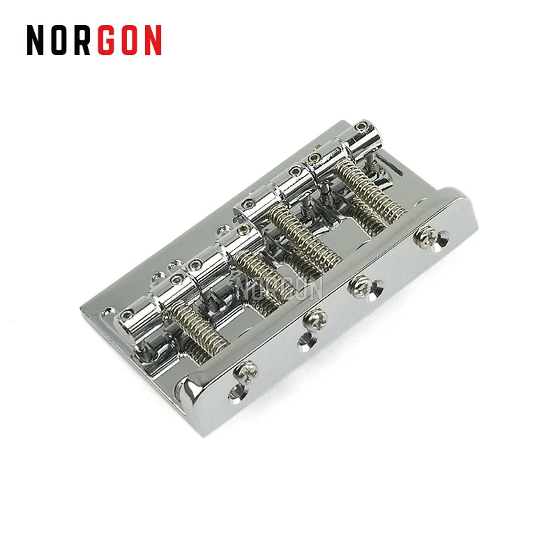 Norgon 4-струнная Электрический бас-гитара мост черный и серебристый инструменты Запчасти для авто и аксессуары