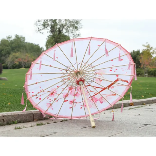 Chinese Oil Paper Umbrella Dance Umbrella Decorative umbrella Women Costume Photography Props Tasseled Umbrella Wedding Decor