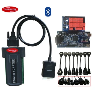 Новейший 2016R0 с Keygen Black vd ds150e cdp для autocoms сканер VD TCS CDP автомобили грузовик obd obd2 диагностический инструмент - Цвет: with Bluetooth