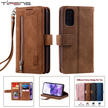 

Zipper Wallet A51 A71 A41 Case For Samsung Galaxy S20 Ultra S10 E S9 S8 Plus A50 A40 A30 A20 A10 M10 S Leather Card Phone Cover