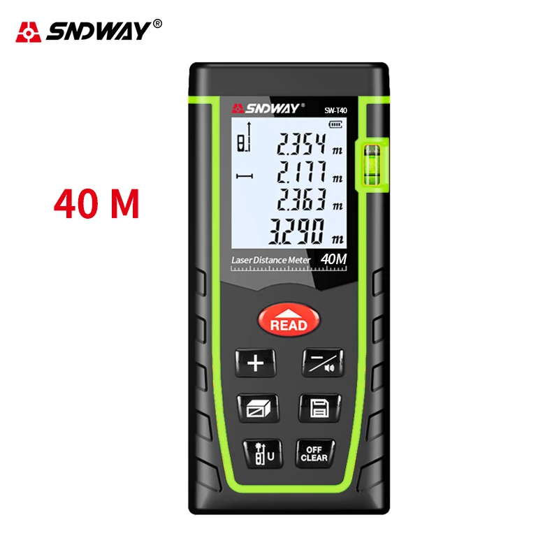 

Sndway Laser Rangefinder Durable Laser Distance Meter Lazer Tape Measure 40m 60m 80m 100m Electronic Roulette Laser Range finder