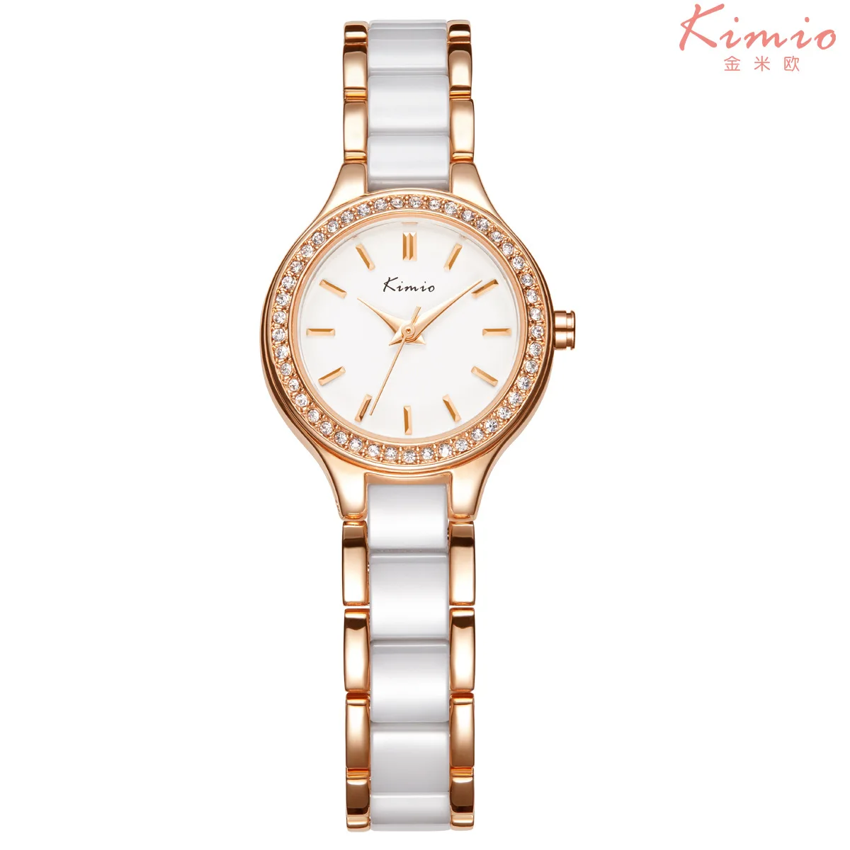 

Ladies' Watch South Korea Trend of Fashion WOMEN'S Watch Retro Man-made Diamond Bracelets Quartz Watch Ceramic Students WOMEN'S