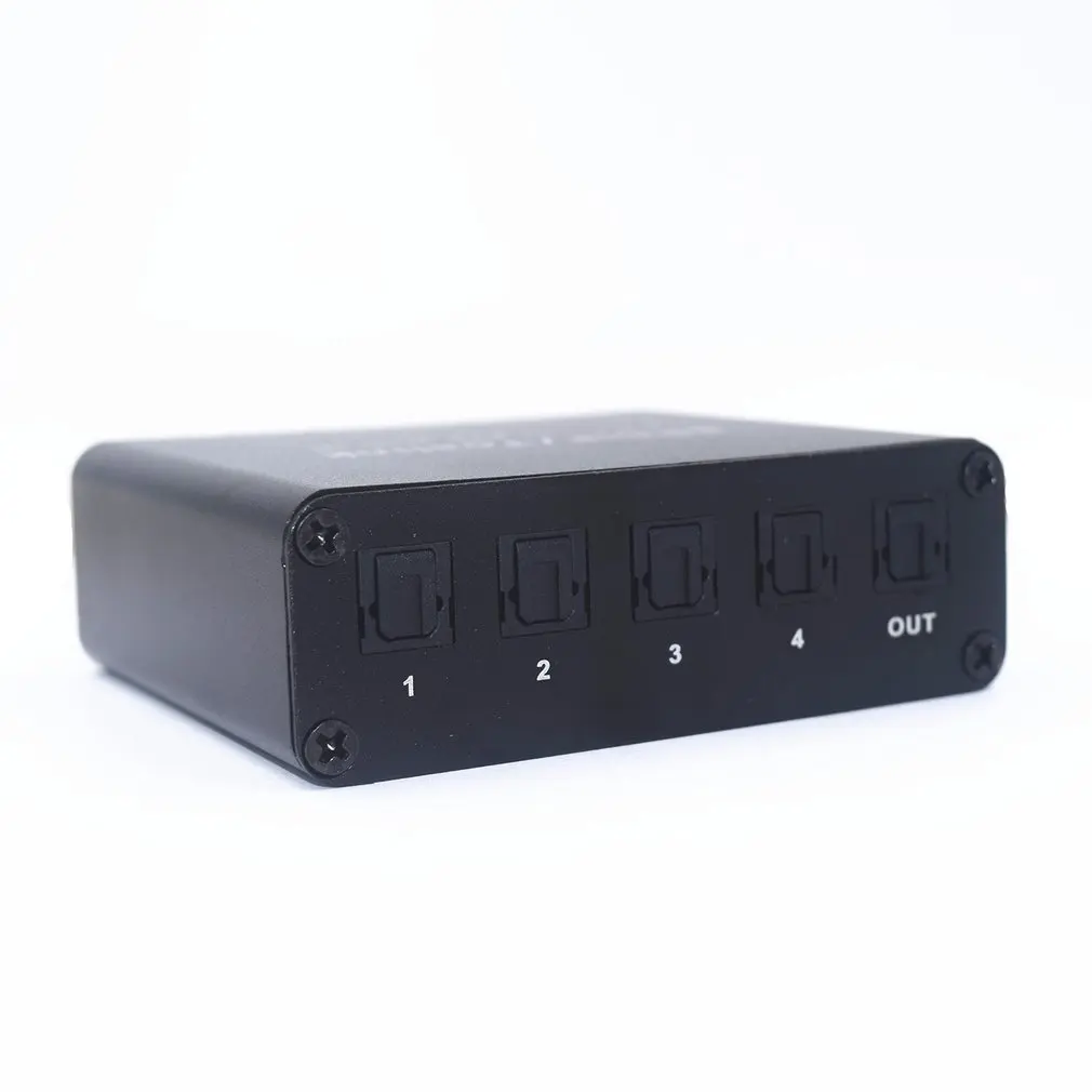 Цифровой оптический аудио переключатель SPDIF/TOSLINK оптический аудио 4x1 коммутатор сплиттер удлинитель с ИК-пультом дистанционного управления