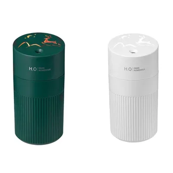 

420Ml Large-Capacity Deer Humidifier with Night Light, Portable Car USB Air Purifier, Ultra-Quiet Humidifier