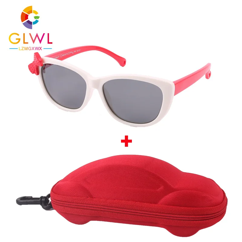 

Sunglasses Girls Polarized Car Case Sunglass Baby Girl Retro Sun Glasses Infant Elastic Frame Eyewear Children's Mirrors Sports