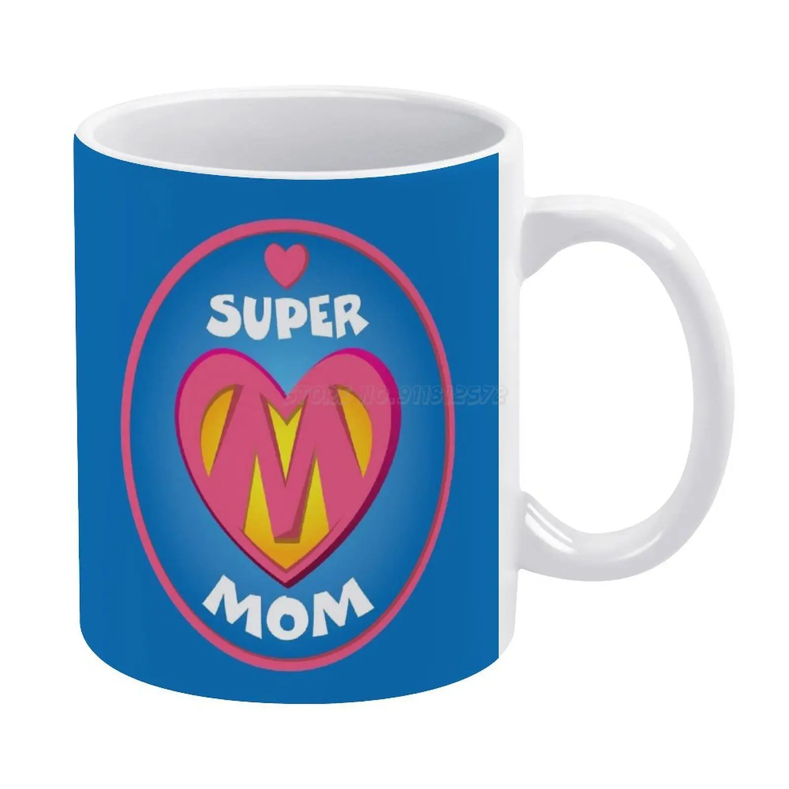 Белая кружка Super Mom белая керамическая чайная чашка подарок на день рождения