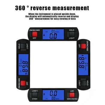 

400mm Aluminum Alloy Digital Display Level Angle Finder Measuring Inclinometer Tool Automatic Reversal High-precision