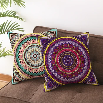 

Home Boho Decor Bohemian Mandala Pillow Case Cushion Cover Throw pillow Decorative Sofa Living Room Polyester pillowcase 45x45