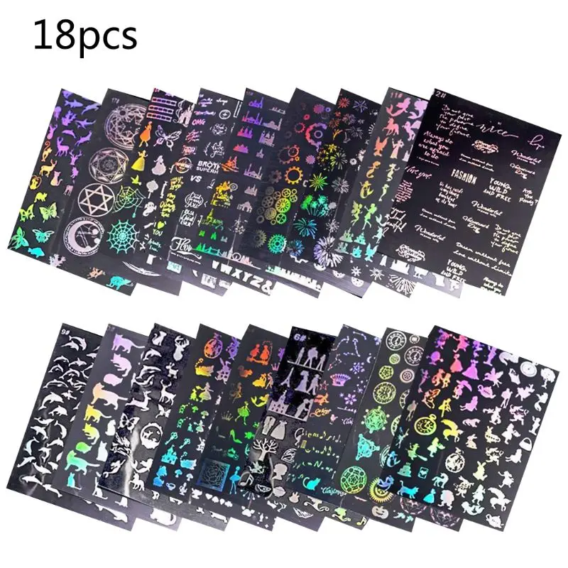 Resin Supplies Kit Transparent Decorate Stickers for Silicone Molds Craft Holographic Magic Circles Design | Украшения и