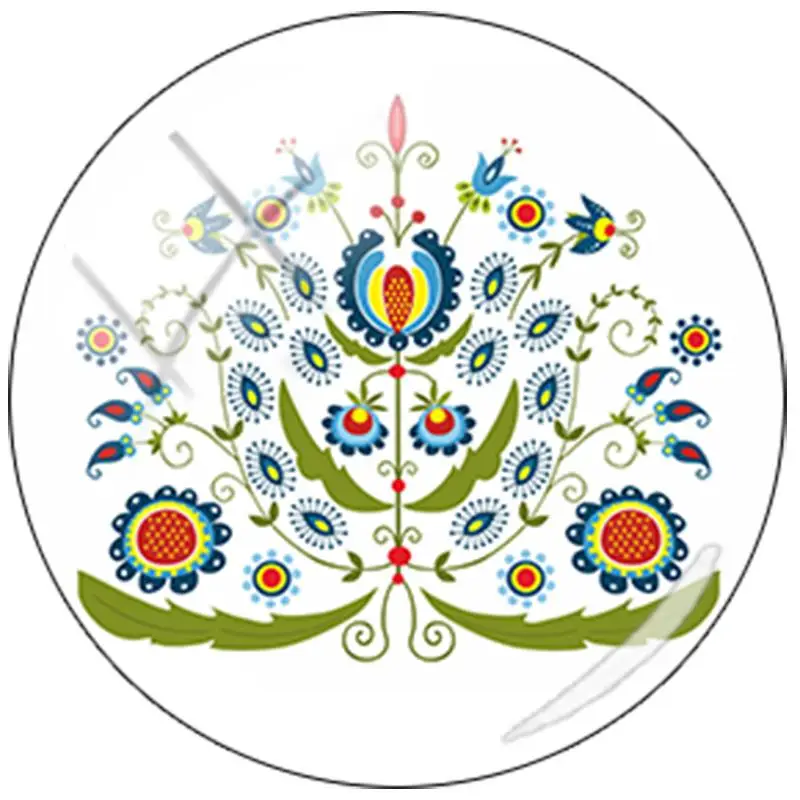 JWEIJIAO, полировка, народный принт, классика, Ретро стиль, цветочный стеклянный кабошон, сделай сам, Круглый бисер, ювелирное изделие, плоская задняя часть, изготовление, PF182 - Цвет: PF177