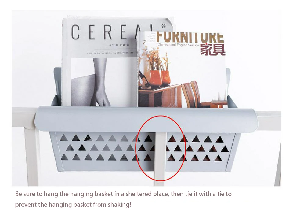 Wrought Iron Bedside Hanging Storage Baskets Bedroom Dormitory Book Phone Glasses Jewelry Sundries Storage Basket Home Organizer