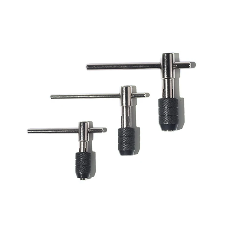 High Quality 6Pcs/9Pcs T-handle Reversible Single Tap Wrench Set Tapping Threading Tool M3-M8 Screwdriver Tap Holder Hand Tool