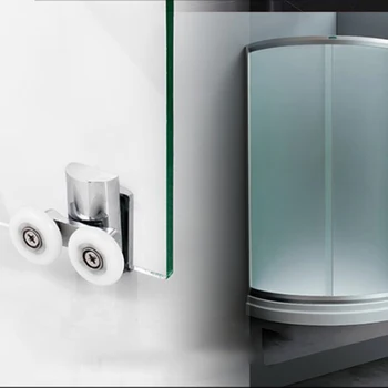 

23mm Rollers Wheels For 4-8mm Glass 2Pcs Twin Shower Door Useful Durable