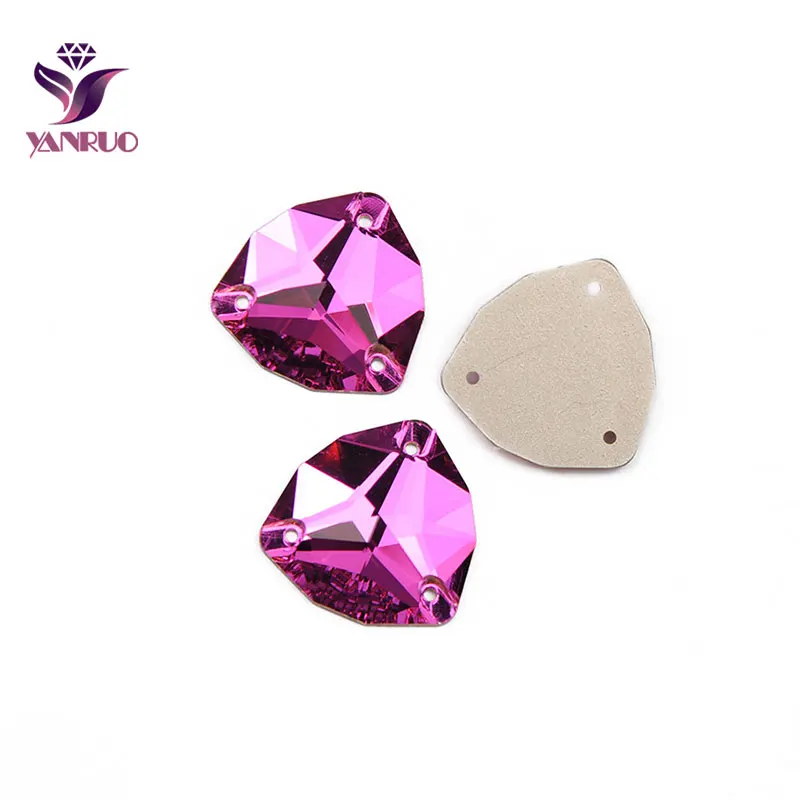 YANRUO 3272 Trilliant Fuchsia Sew on Rhinestones Stones Sewing Arts and Crafts Bling Strass for Swimwear | Дом и сад