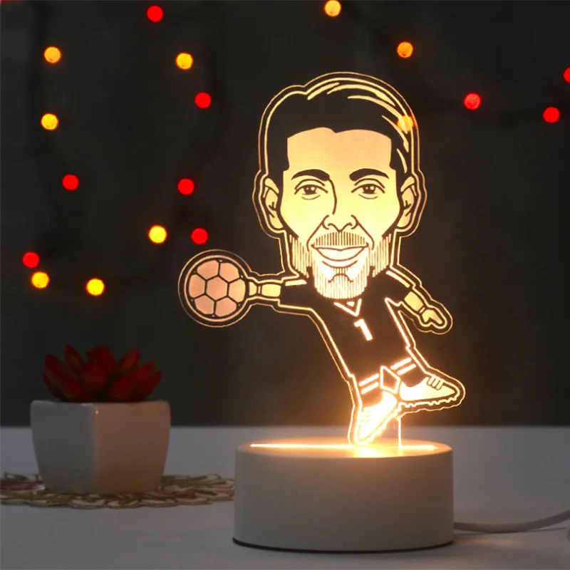 Футбол Спорт Клуб Команда орнамент футбол Сувенир куклы ночник - Цвет: Buffon