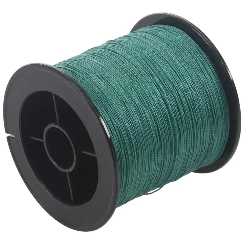 Top quality 4 strand 300m/330yard ink stick green PE braided fishing line