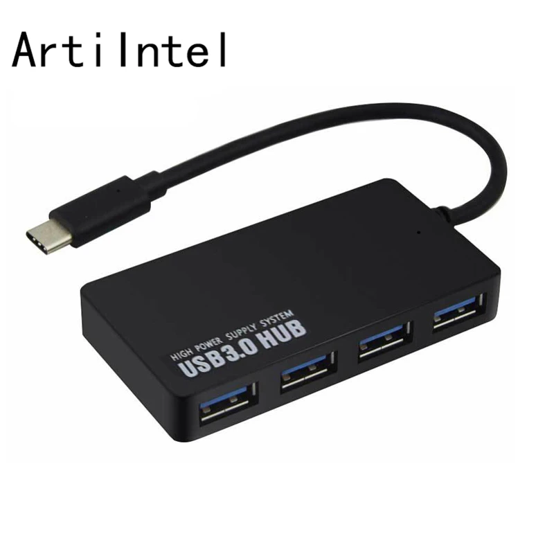 USB 3 1 type C к 0 концентратор несколько 4 порта адаптер для Mac OS Windows 7 супер скорость